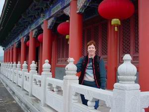 Trish Boman at Film City, Tong An  Amoy Magic--Guide to Xiamen and Fujian, China  //www.Amoymagic.com Xiamen and Fujian tourism, travel, business, investment, trade, cuisine, history, culture, Chinese humor and jokes, language study, Xiamen University, MBA, expatriate, research, deng deng! 