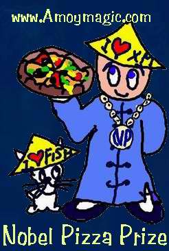 cartoon of Nobel Pizza Prize
