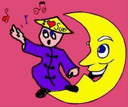 Valentine cartoon: "I would love her on the moon" Amoy Magic--Guide to Xiamen and Fujian (tourism, travel, business, investment, deng deng)